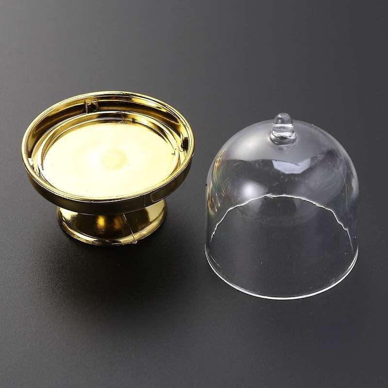 12-Piece Cake Stand Display Board with Lid Compatible Wedding (Golden Base)