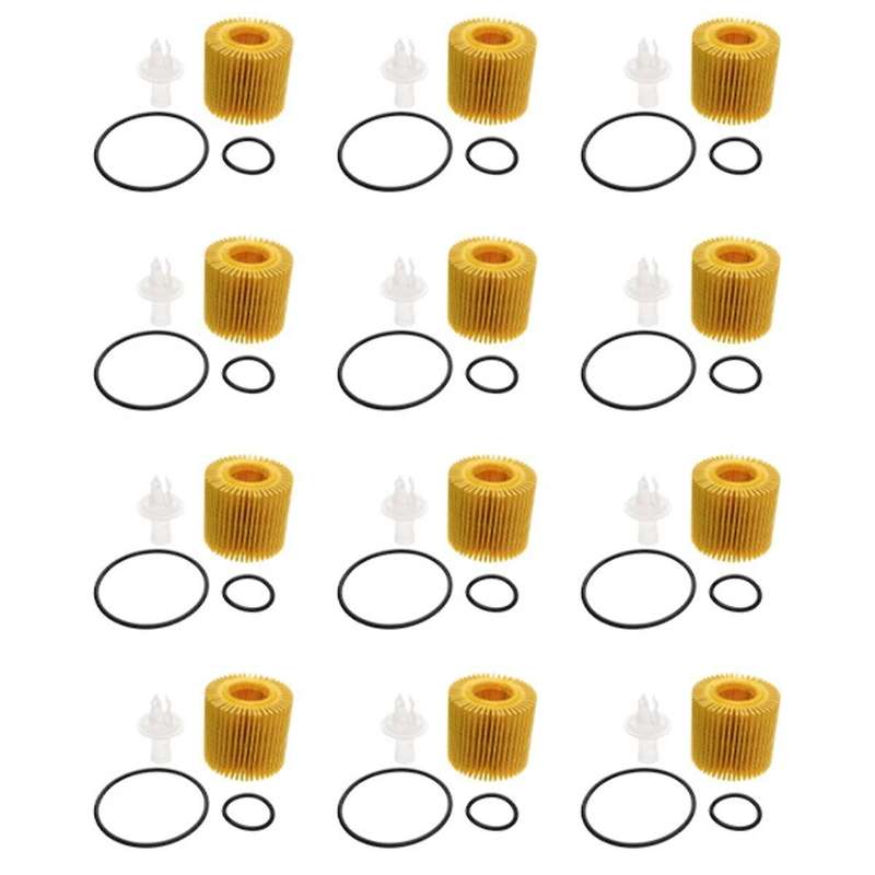 12Set Engine Oil Filter for Prius 1.8L 04152-YZZA6 / 04152-B1010 / 04152-YZZA7 / 04152-40060