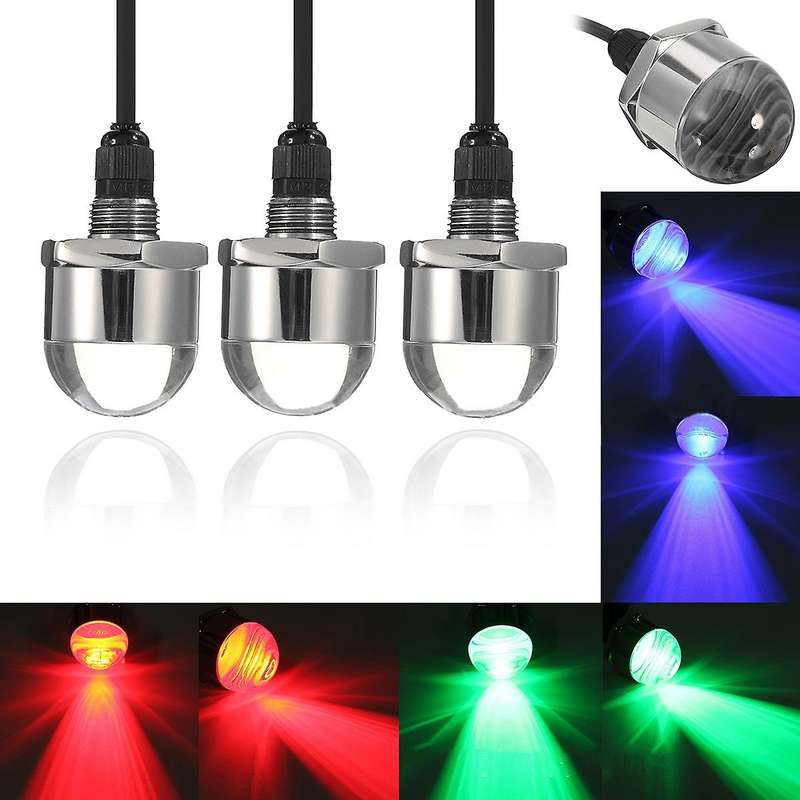 12V 1/2Inch NPT Underwater 9 LED Drain Plug Light M12 x 1.25 Stainless Steel Marine Underwater LED L