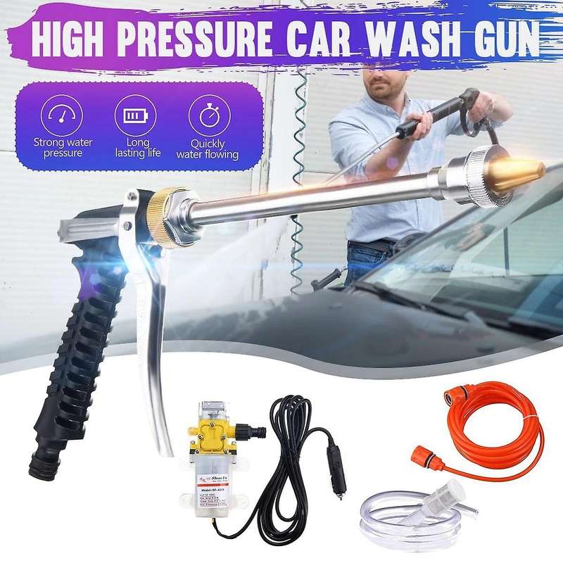 12V 100W Car Washer- Pump Car Sprayer High Pressure Cleaner Electric Cleaning Portable Washing Machi