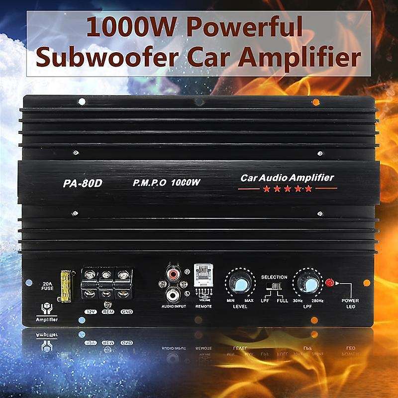 12V 1000W Car Audio High Amplifier Amp Board Powerful Subwoofer Amp PA-80D