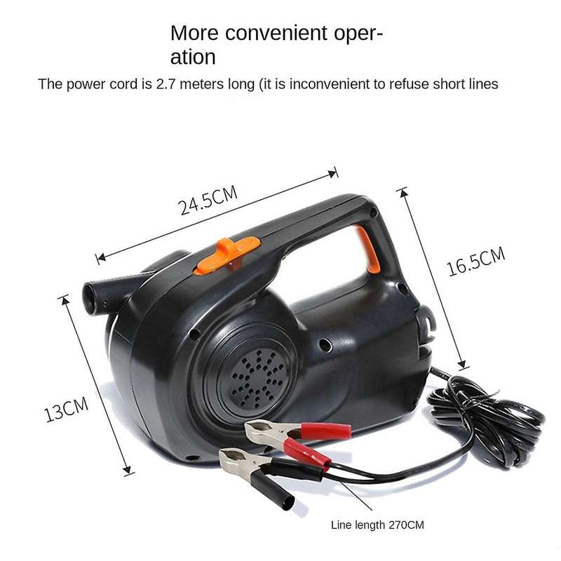 12V 100W Car Rechargable Pump Electric Inflatable Air Pump for Kayak Boat Swimming Pool Air Cushions