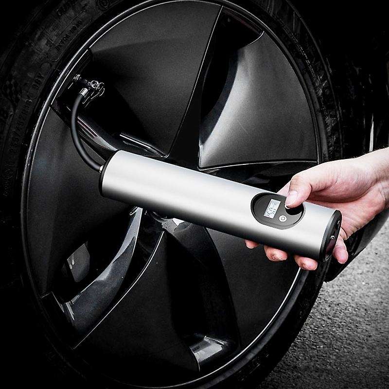 12V 120 PSI Portable Air Compressor, USB Hand Held Tyre Inflator Cordless Pump with Digital LED Ligh