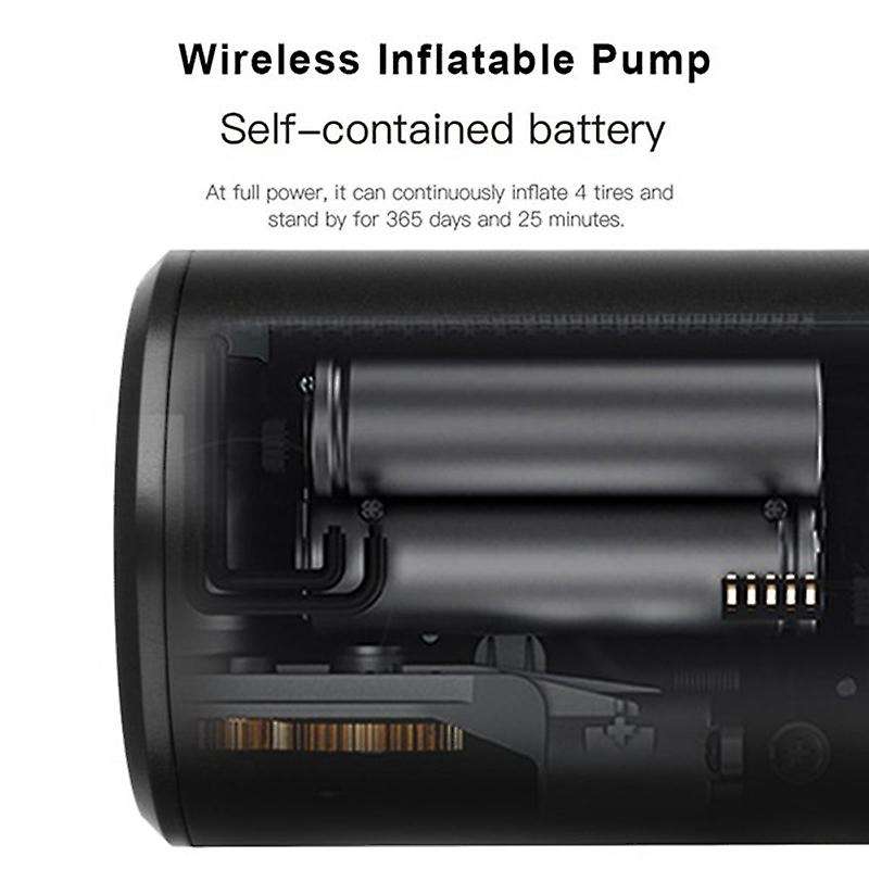 12V 120 PSI Portable Air Compressor, USB Hand Held Tyre Inflator Cordless Pump with Digital LED Ligh