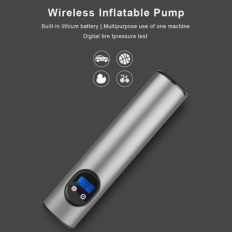12V 120 PSI Portable Air Compressor, USB Hand Held Tyre Inflator Cordless Pump with Digital LED Ligh