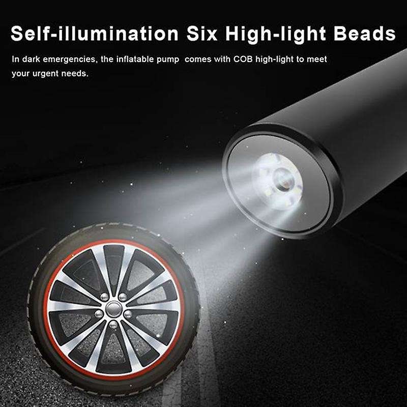 12V 120 PSI Portable Air Compressor, USB Hand Held Tyre Inflator Cordless Pump with Digital LED Ligh