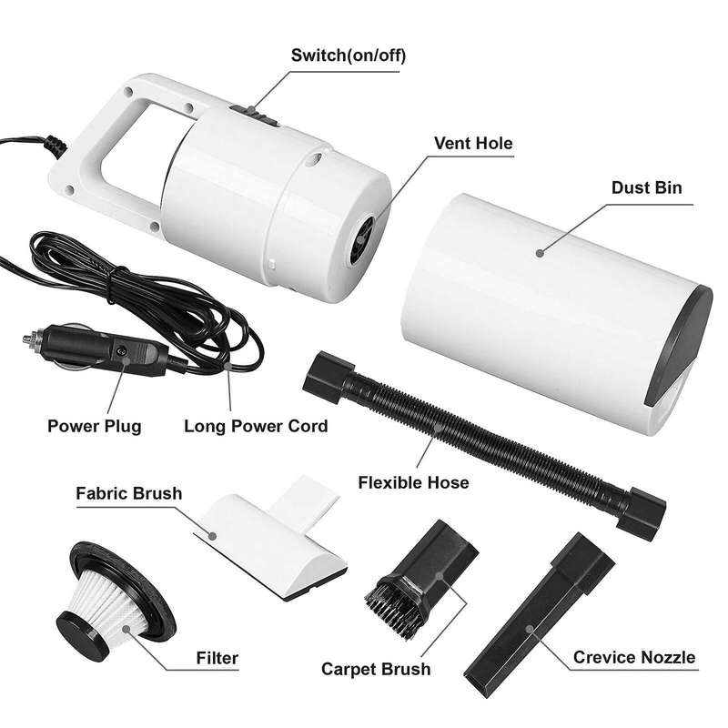12V 120W Car Vacuum Cleaner Mini Portable Vacuum Cleaner Wet Dry