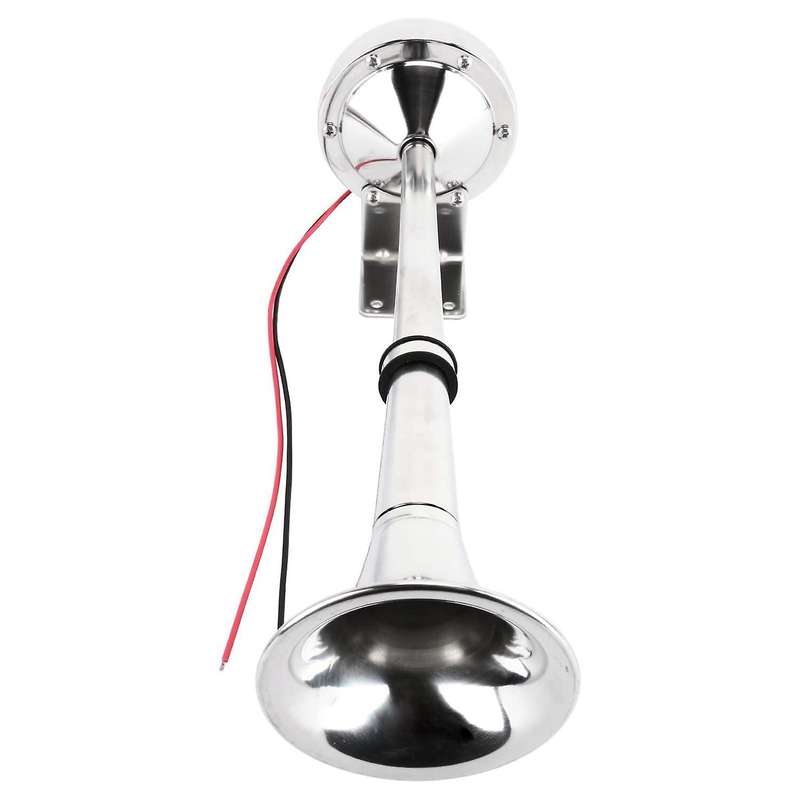 12V 125DB Air Horn Kit Stainless Steel Single Trumpet Air Horn Compressor for Car Vehicle Truck Trai