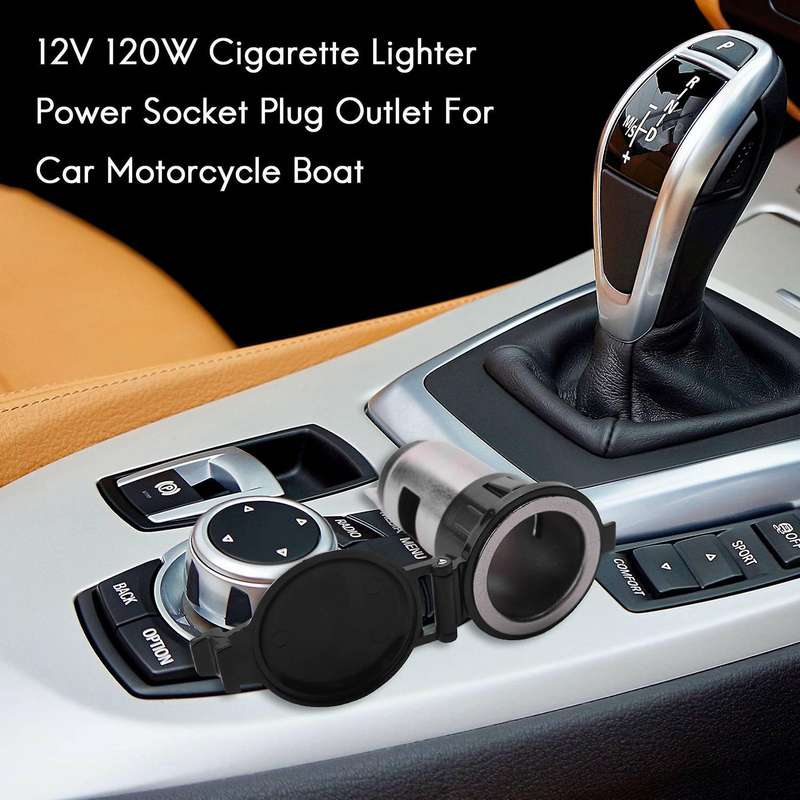 12V 120W Cigarette Lighter Socket Plug Outlet for Car Motorcycle Boat