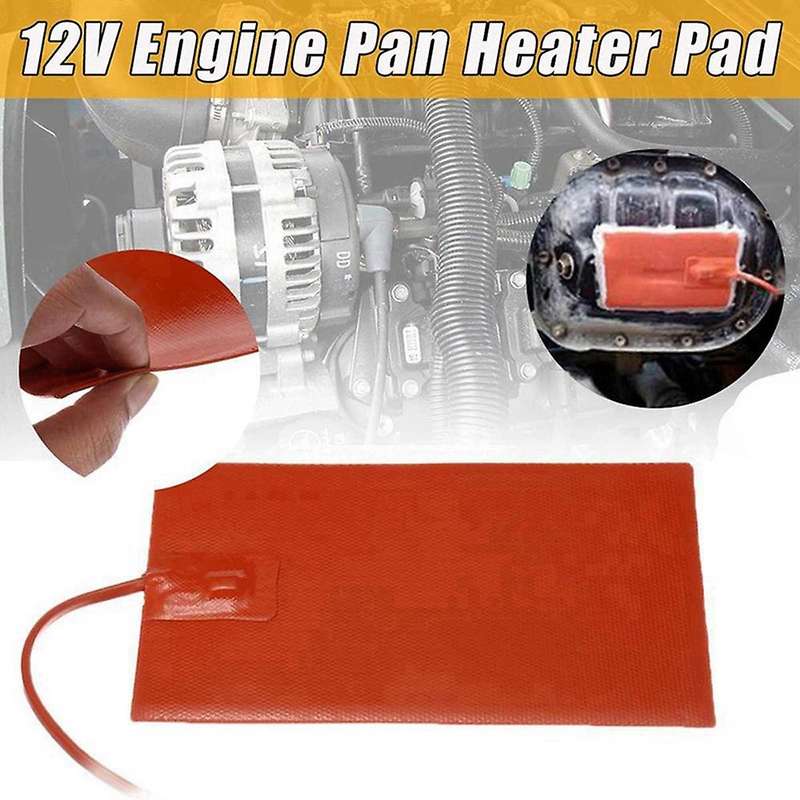 12V 13X23CM Car Silicone Heating Pad Engine Cylinder Block Hydraulic Oil Tank Heating Plate Water T