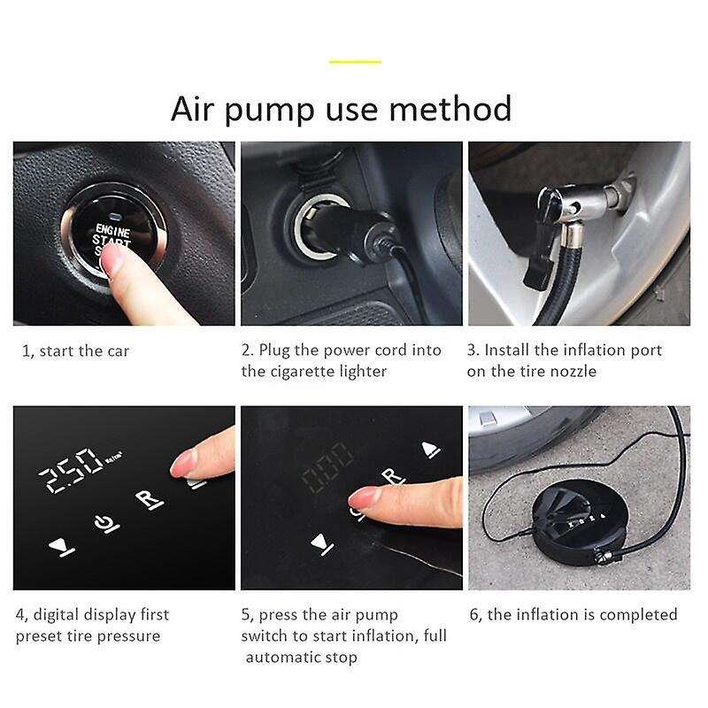 12V 150PSI LCD Digital Tyre Inflator Mini Compressor LED Car Tyre Pump Air Pump for Car Bicycle Tire