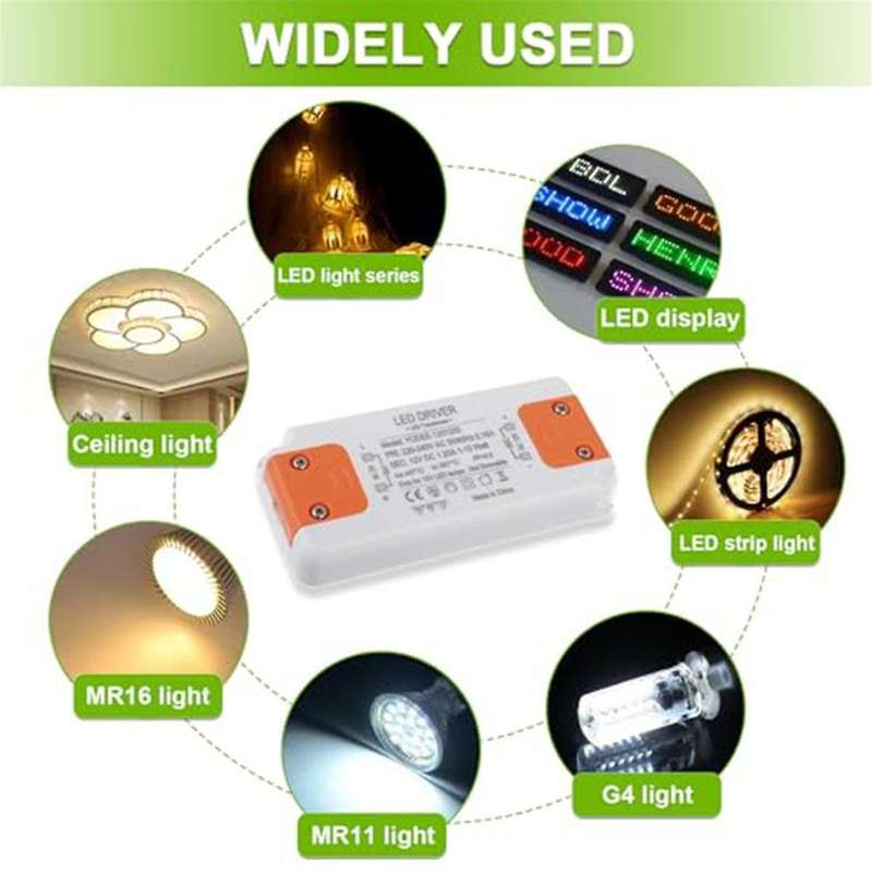 12V 15W LED Transformer LED Low Voltage Transformer No Noise LED Driver Power Supply for G4 MR16 MR1