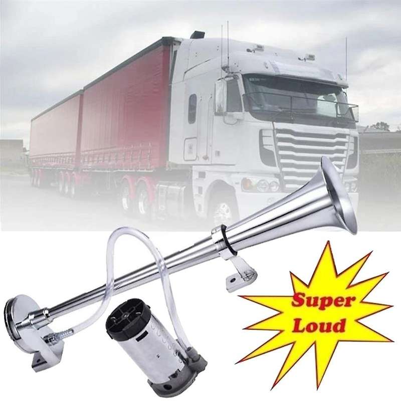 12V 17 Inch Car Air Horn 150DB Super Loud Horn Truck Train Horn Kit for Car Truck Lorry Train Boat S