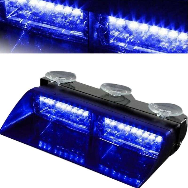 12V 16LED High Intensity Car Strobe Flashing Warning Light Universal Emergency Light for Interior Ro