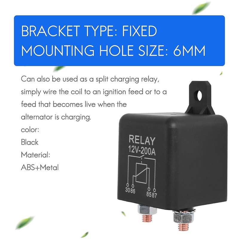 12V 200A Normally Open 4 Pin Relay