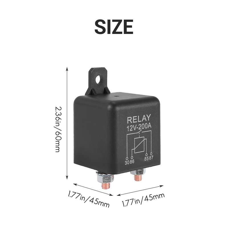12V 200A Normally Open 4 Pin Relay