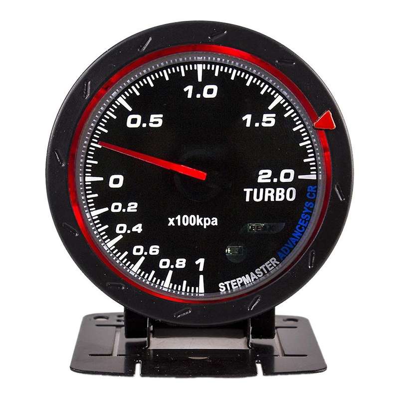 12V 2.5 Inch 60mm Car Turbo Boost Pressure Gauge Meter BAR LED Display Brushless Motor