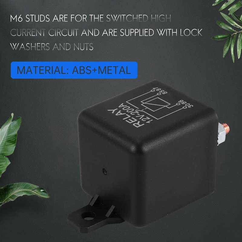 12V 200A Normally Open 4 Pin Relay - Heavy Duty Automotive Marine Split Charge
