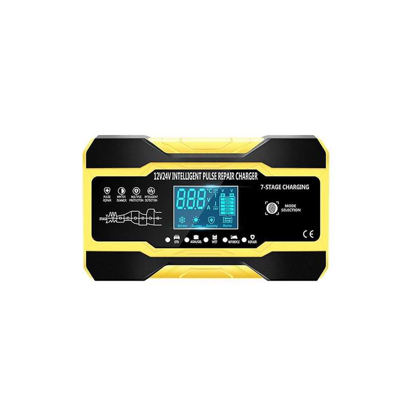 12v 24v Fully Automatic Smart Charger 10ahigh Power Portable Car Motorcycle Battery Charger for Batt