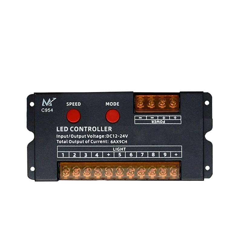 12V 24V DC 4CH 9 Channels Separate Led Strip Tape Controller Jump Water Burst Flash Horse Sign Lumin