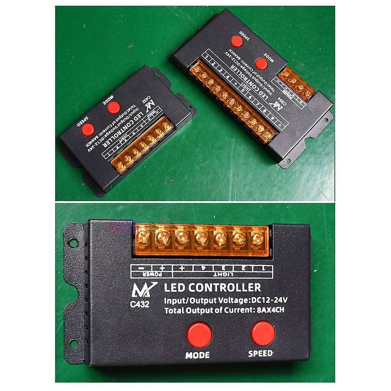 12V 24V DC 4CH 9 Channels Separate Led Strip Tape Controller Jump Water Burst Flash Horse Sign Lumin