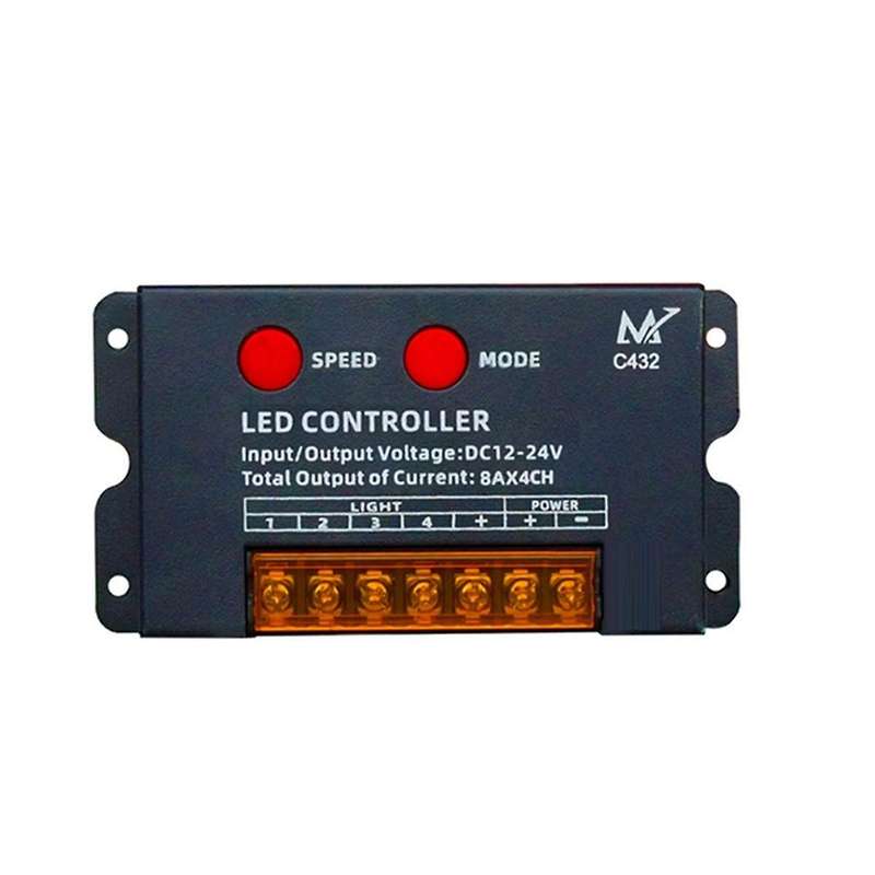 12V 24V DC 4CH 9 Channels Separate Led Strip Tape Controller Jump Water Burst Flash Horse Sign Lumin