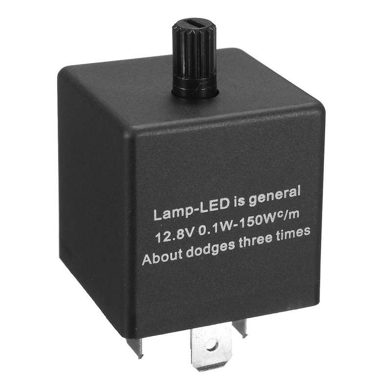 12V 3 Pin LED Adjustable Car Flasher Relay Compatible Turn Signal Light
