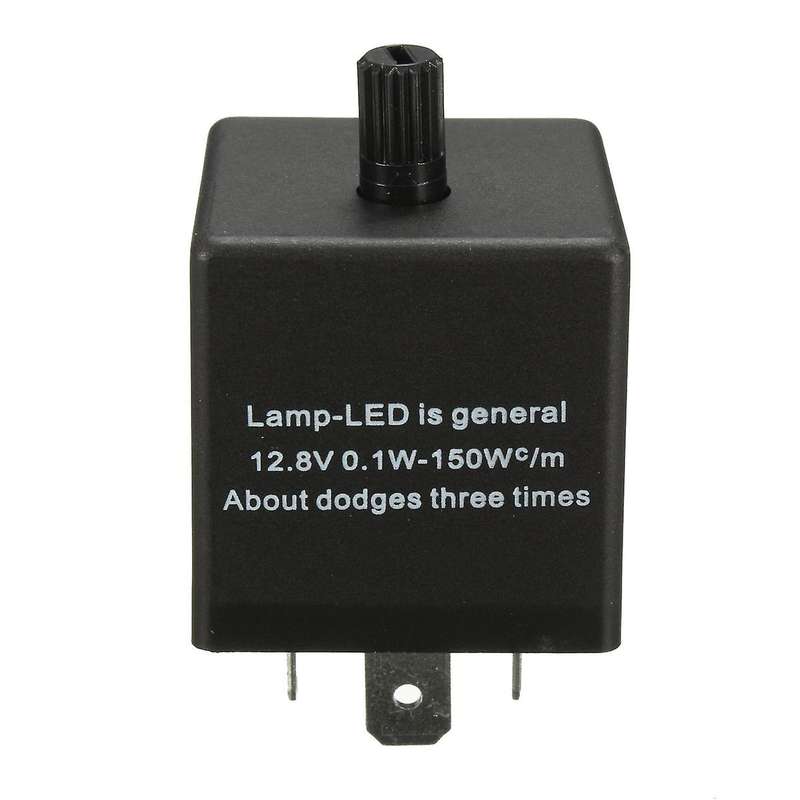 12V 3 Pin LED Adjustable Car Flasher Relay Compatible Turn Signal Light