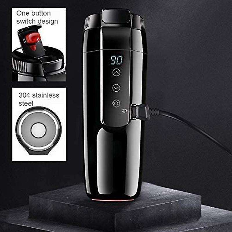 12V 350Ml Car Travel Heating Mug with Anti-Spill Lid, Portable Coffee Travel Cup Home Car Dual ,G350