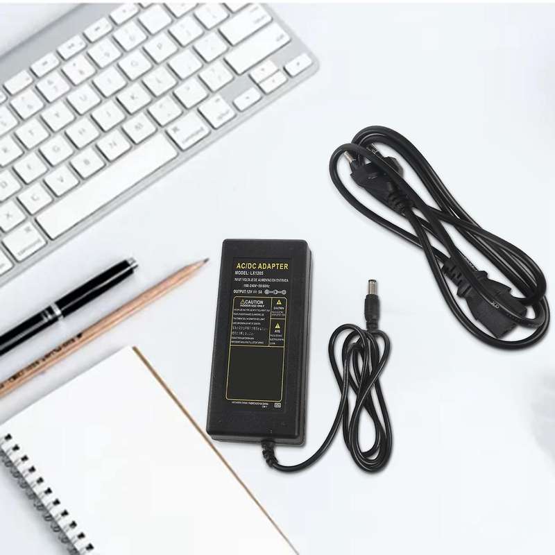 12V 5A 60W Supply Adapter for LED light Strip RGB SMD 3528 5050