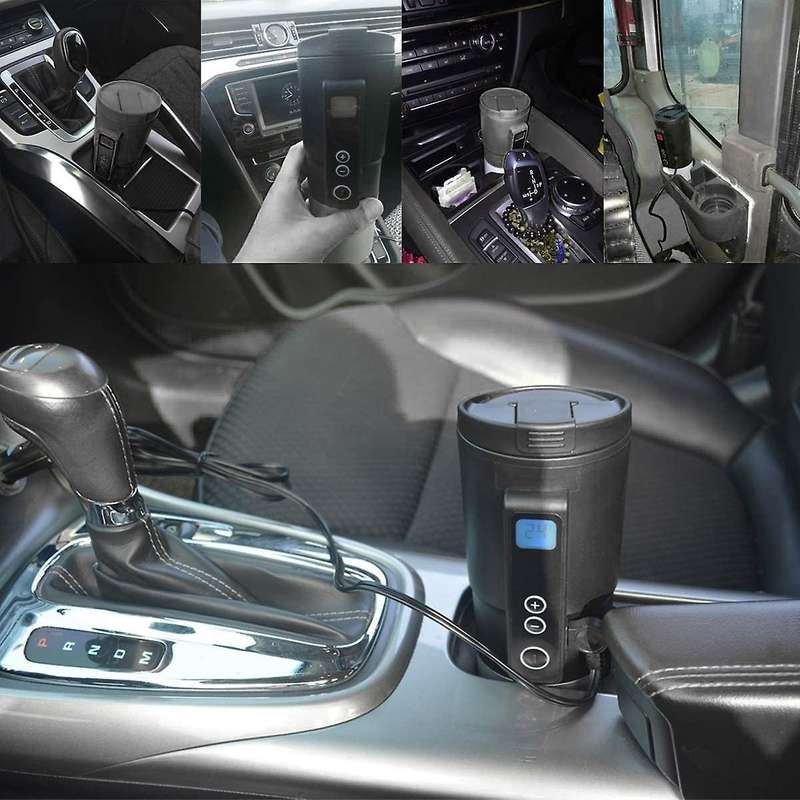 12V 410ML Digital Display Electric Hot Water Vacuum Cup Thermostat Car Home Temperature Control Heat