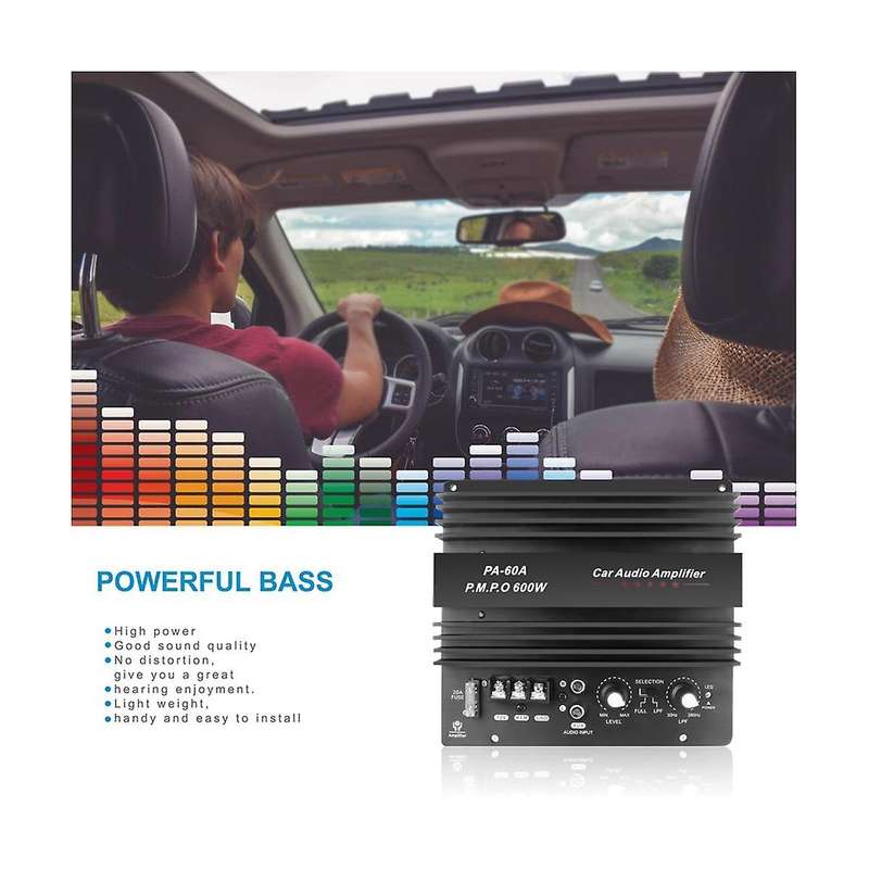 12v 600w Car Audio Power Amplifier Boord Lossless Subwoofer Bass Module Car Audio Accessories Mono