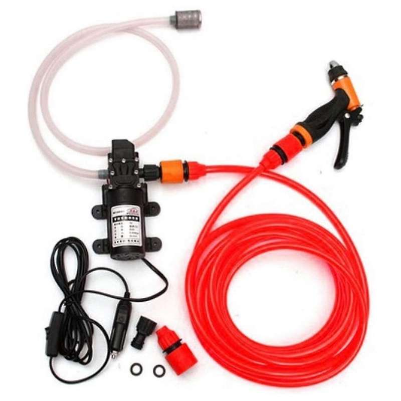 12V 80W Car Washer Portable Water Pump Kit Sprayer Cleaner Hose Van High Pressure for Car Home Garde