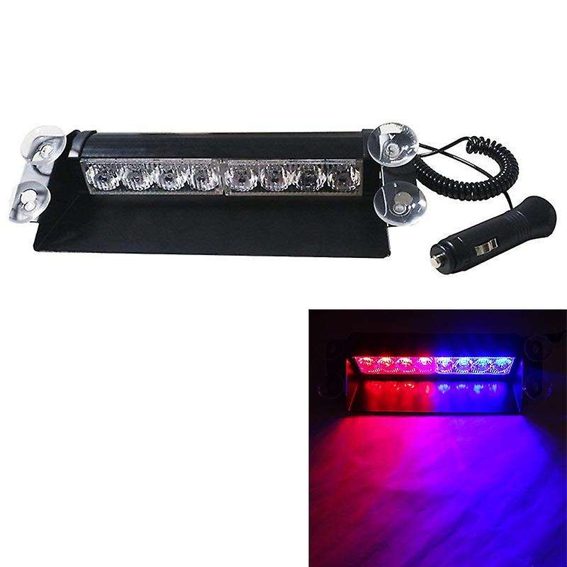 12V 8 Led Car Strobe Warning Light Firemen Police Led Flashing Emergency Signal Lights Fog LampRed a