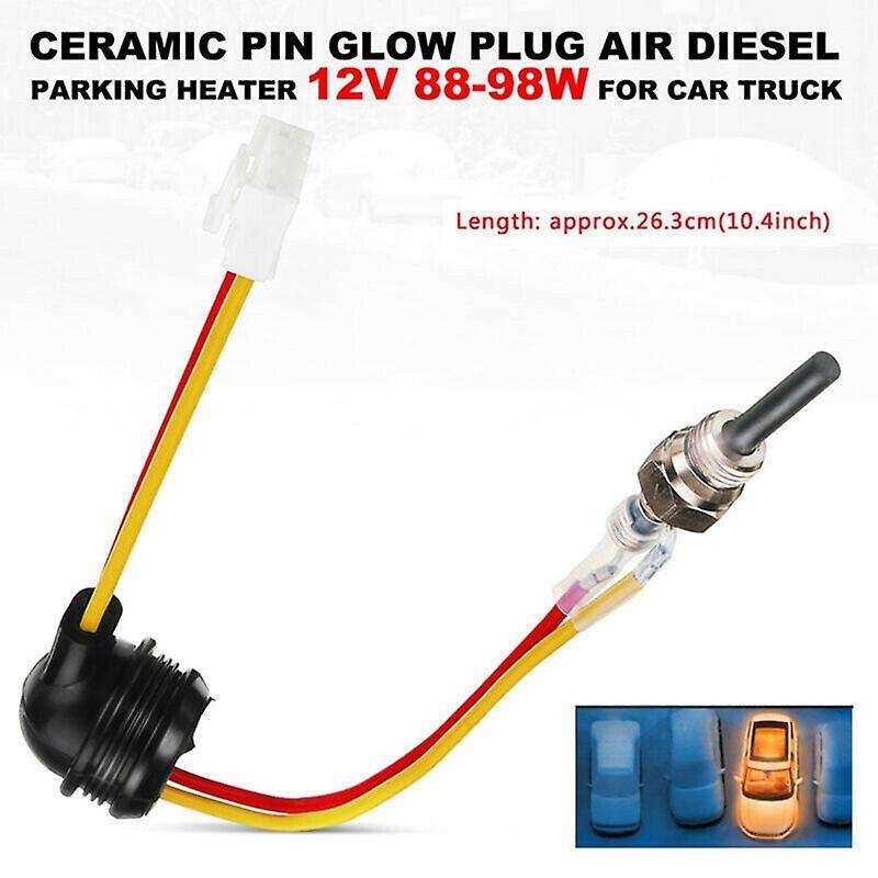 12V 88-98W Parking Heater Ceramic Pin Air Glow Plug Heater for Car Truck,2Pcs