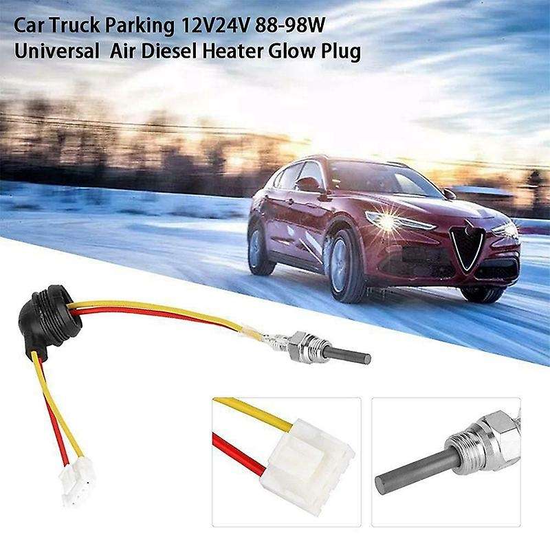 12V 88-98W Parking Heater Ceramic Pin Air Glow Plug Heater for Car Truck,2Pcs