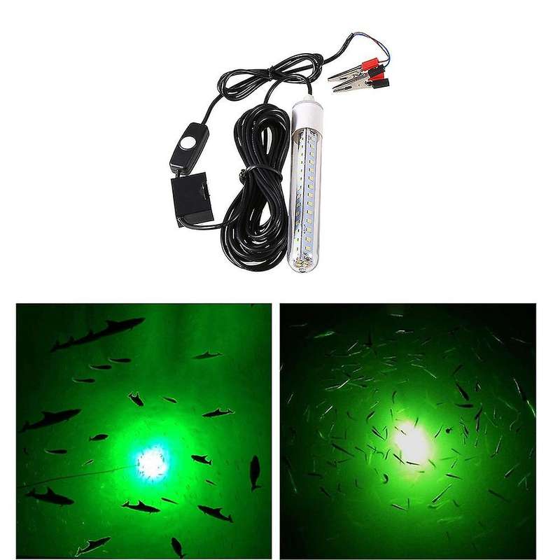 12V 8W Underwater Night Fishing Light Lamp 90 Led Attracting Fish Light Bait Squid Fish Attracting L
