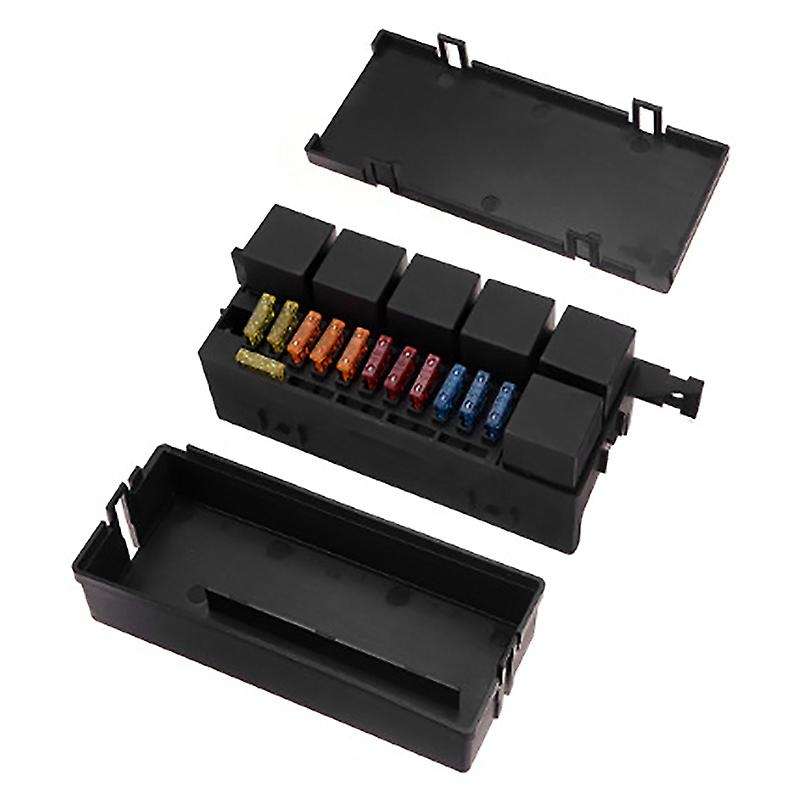 12V Auto Waterproof Fuse Relay Box Block [6 Style Relay Holder]12-Slot Blade Fuse Holder Fuse Box(4R