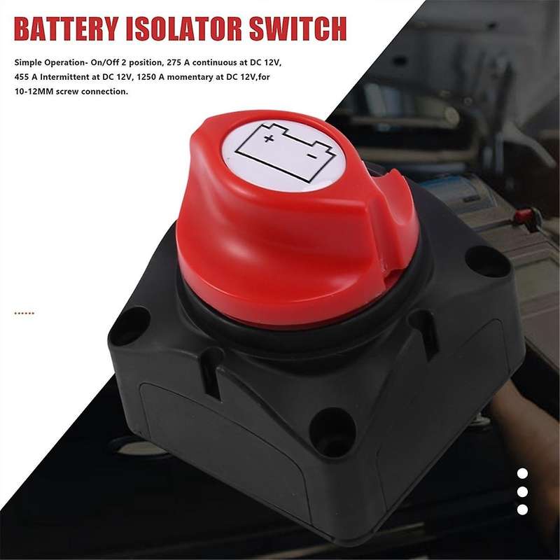 12V Battery Disconnect Rotary Switch Cut On/Off Set Waterproof Marine Switch for Car SUV RV Marine B