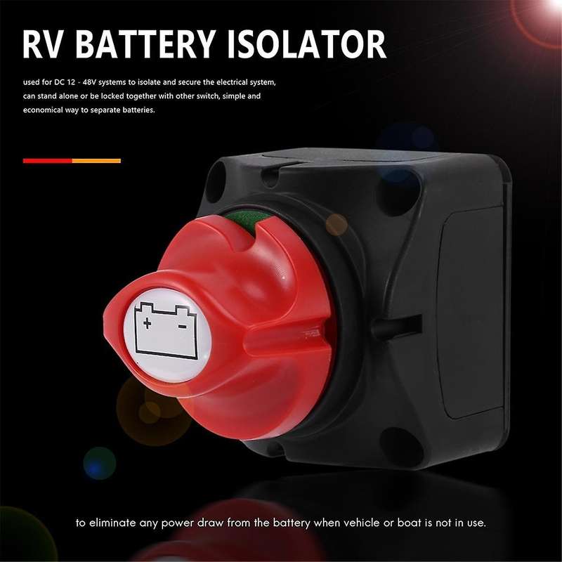 12V Battery Disconnect Rotary Switch Cut On/Off Set Waterproof Marine Switch for Car SUV RV Marine B