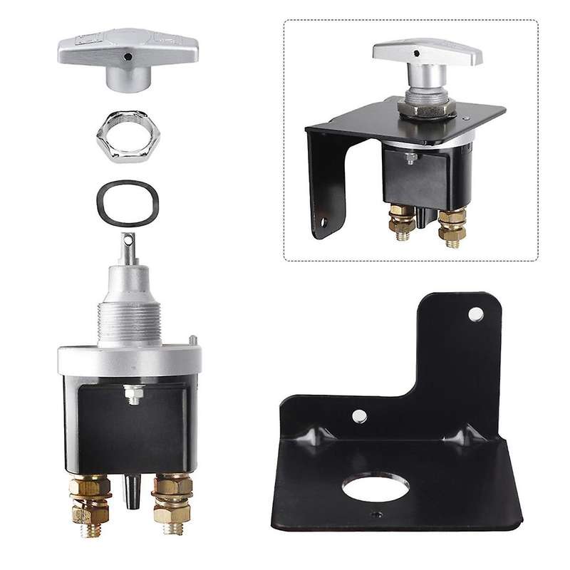 12V Battery Switch Heavy Duty Battery Circuit Cutter Disconnecter Isolator with Keyhole for RV Campe