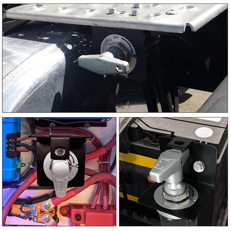 12V Battery Switch Heavy Duty Battery Circuit Cutter Disconnecter Isolator with Keyhole for RV Campe