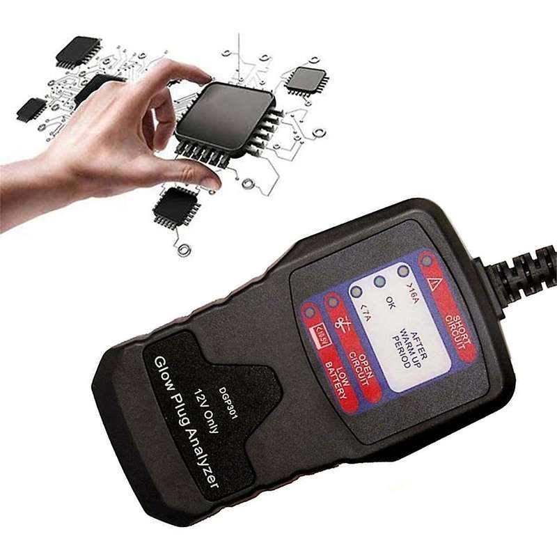 12V Automotive Glow Plug Analyzer Glow Plug Tester LED Diagnostic Tool Tester