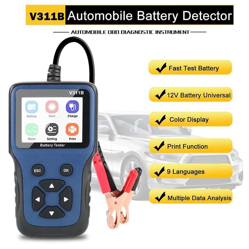12v Battery Tester Car Battery Charger Tester Analyzer Automotive Car Charging Load Test Auto Diagno