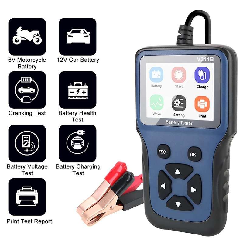 12v Battery Tester Car Battery Charger Tester Analyzer Automotive Car Charging Load Test Auto Diagno