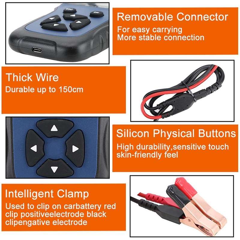 12v Battery Tester Car Battery Charger Tester Analyzer Automotive Car Charging Load Test Auto Diagno