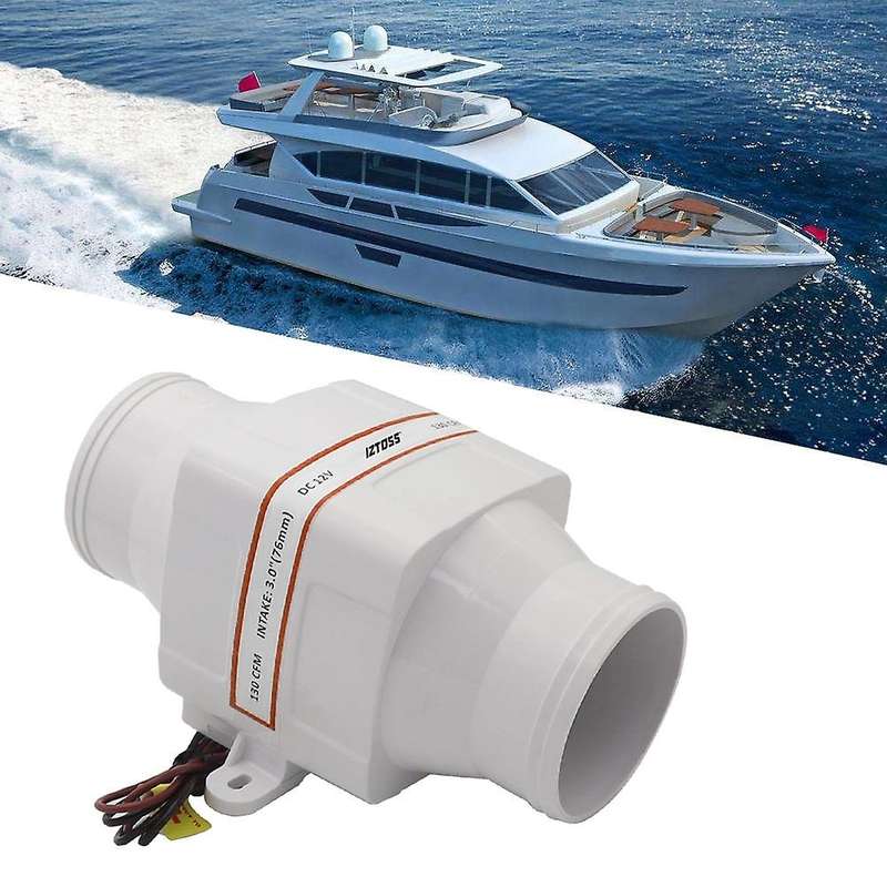 12V Boat Blower 4 Inch 270 CFM In-Line Marine Bilge Engine Galley Boat Cabin Ventilation Fan Boat Ac