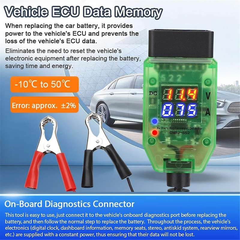 12V Car Diagnostics Tester Automotive Battery Replacement Tool Car Computers ECU Memory Saver Batter