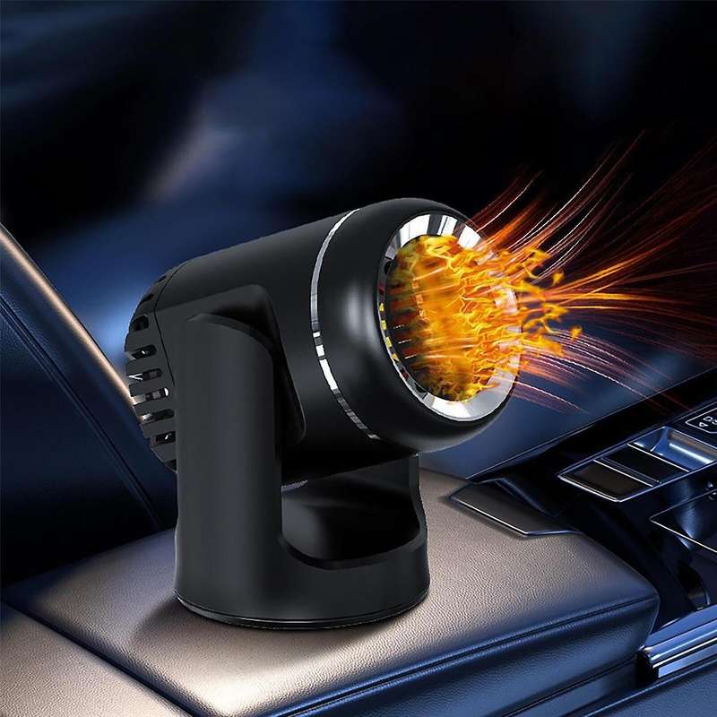 12v Car Heater Heate Dual-use Defroster General Universal Car Supplies Black