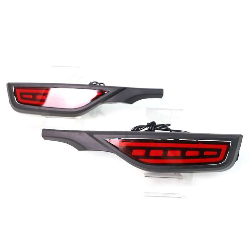 12V Car LED Rear Fog Lamp Rear Bumper Light Brake Light Flowing Turn Signal Reflector for Fit Jazz 2
